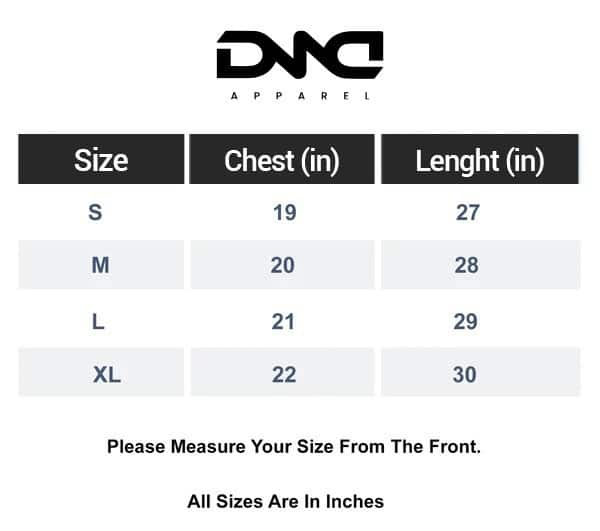 Size Guide, D&D Clothing